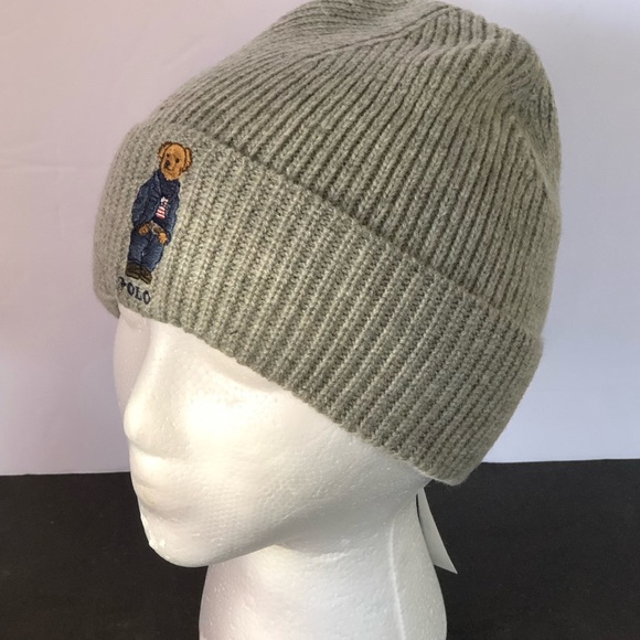 Polo Ralph Lauren Other - Polo Ralph Lauren signature men’s wool knit cuff hat gray NEW